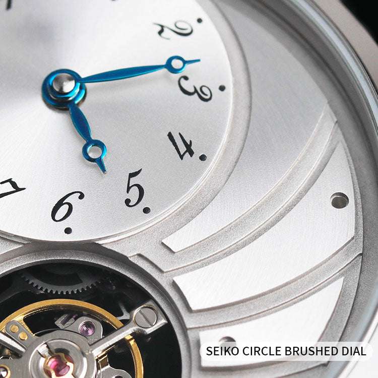 Classic and elegant silver mechanical watch