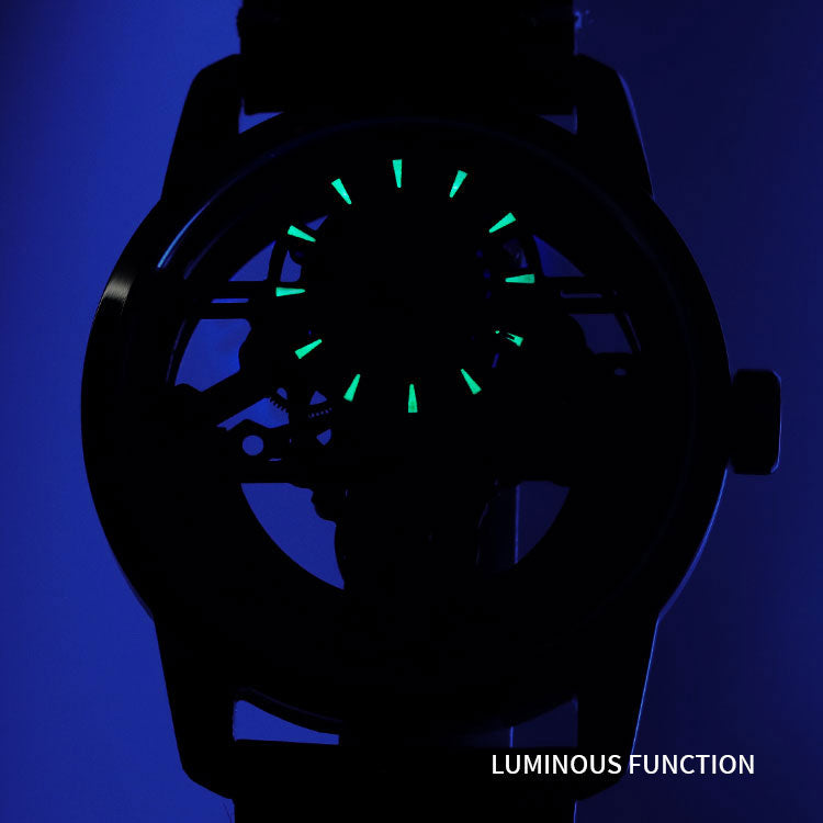 Mechanical Turbine Fantasy: Skeleton Industrial Style Watch