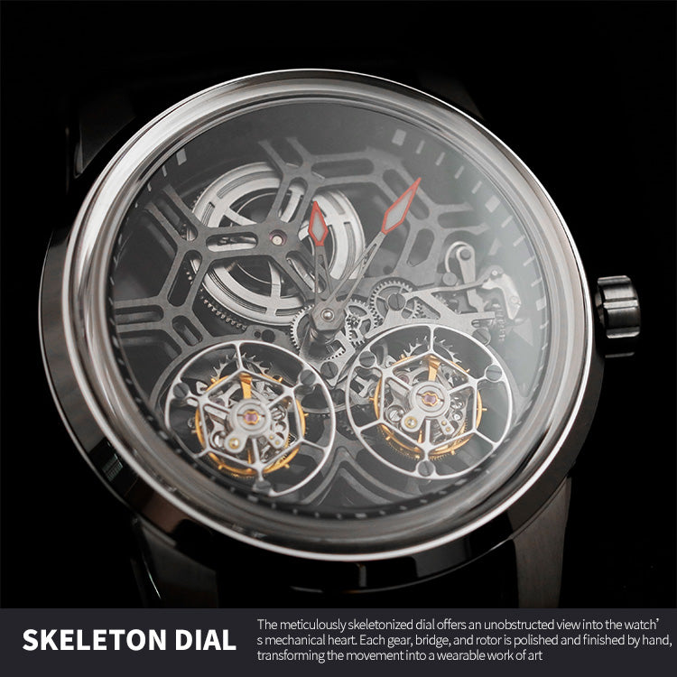 Mechanical honeycomb Double Tourbillon