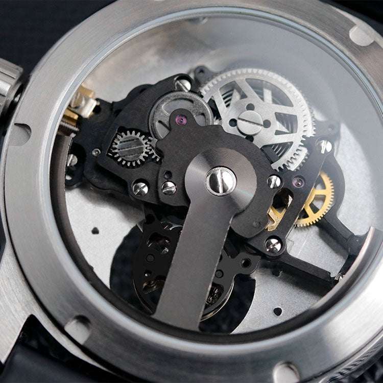 Classic and elegant silver mechanical watch