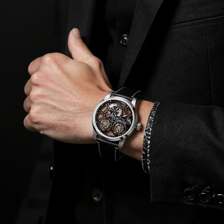 Mechanical honeycomb Double Tourbillon