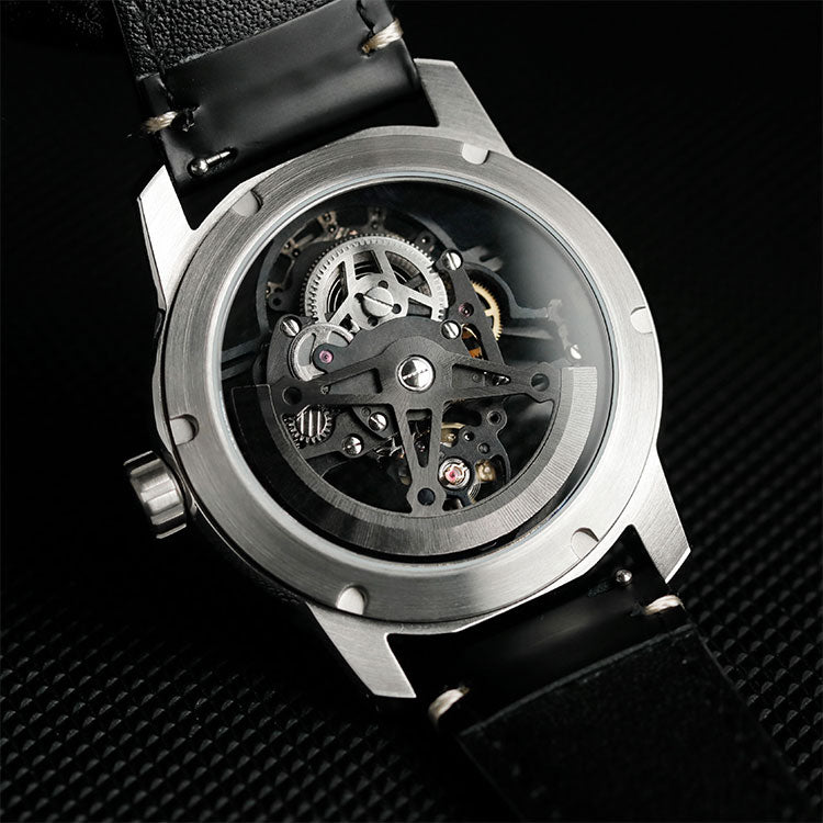 Mechanical Turbine Fantasy: Skeleton Industrial Style Watch