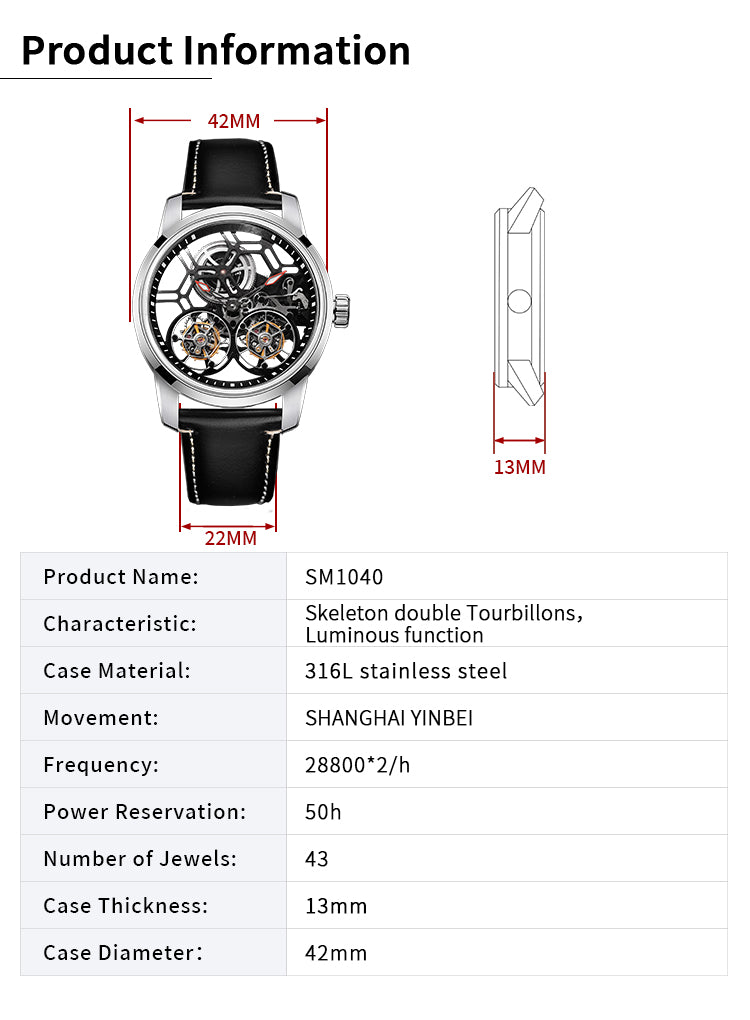 Mechanical honeycomb Double Tourbillon