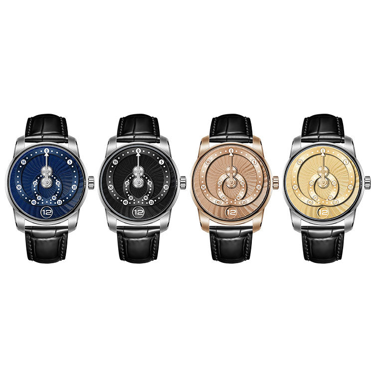 Star tracks on your wrist: guilloché mechanical watch