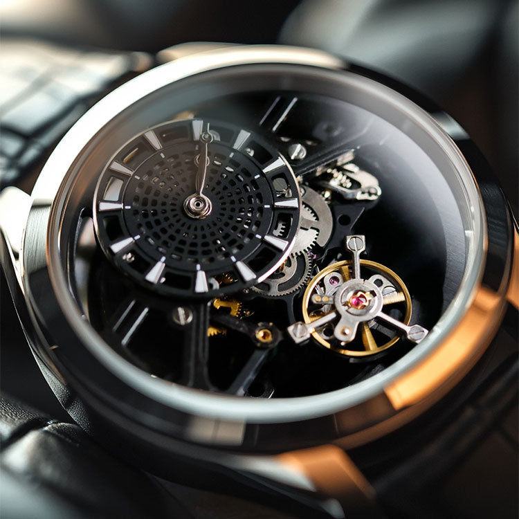 Mechanical Turbine Fantasy: Skeleton Industrial Style Watch