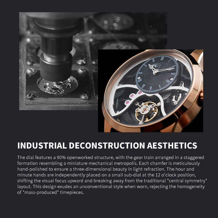 Rose Gold Elegance Meets Mechanical Rawness