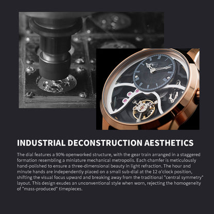 Rose Gold Elegance Meets Mechanical Rawness