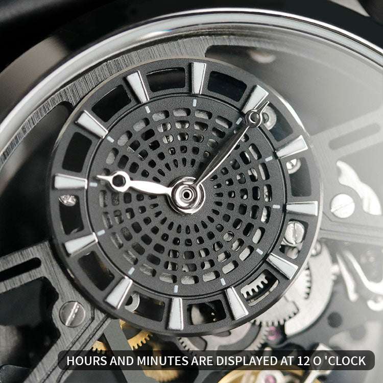 Mechanical Turbine Fantasy: Skeleton Industrial Style Watch