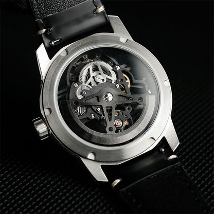 Mechanical Turbine Fantasy: Skeleton Industrial Style Watch