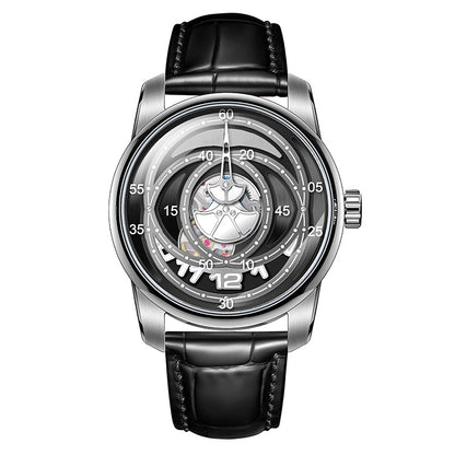 Four Ring Star Orbit Space Silver