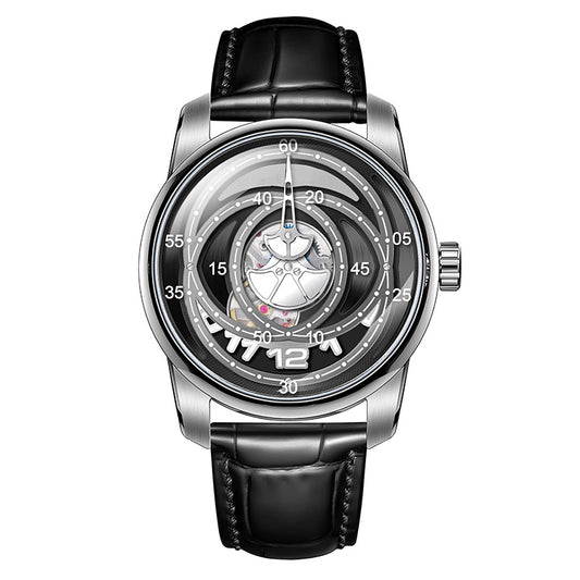 Four Ring Star Orbit Space Silver