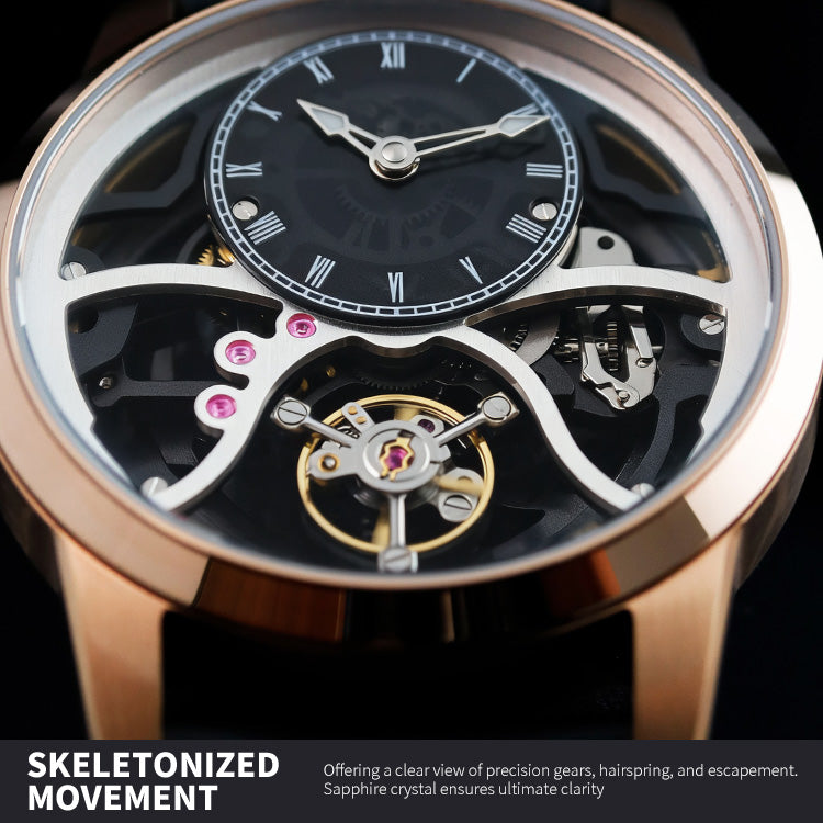 Rose Gold Elegance Meets Mechanical Rawness