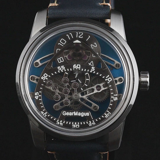 leather mechanical watch video