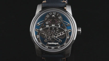leather mechanical watch video