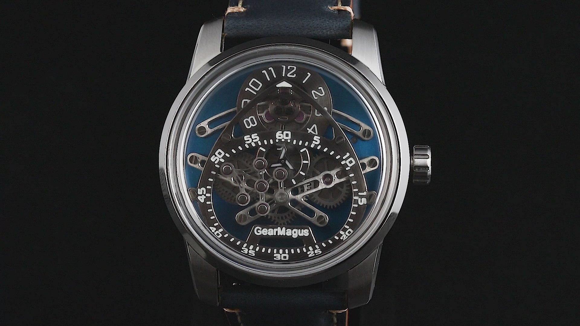 leather mechanical watch video