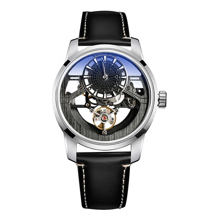 Mechanical Turbine Fantasy: Skeleton Industrial Style Watch