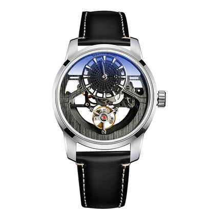 Mechanical Turbine Fantasy: Skeleton Industrial Style Watch
