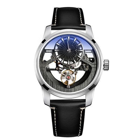 Mechanical Turbine Fantasy: Skeleton Industrial Style Watch