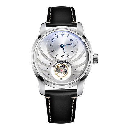 Classic and elegant silver mechanical watch